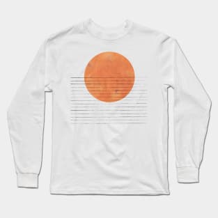 Abstract terracotta sun and sea Long Sleeve T-Shirt